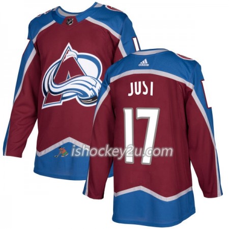 Mænd NHL Colorado Avalanche Trøje Tyson Jost 17 Adidas 2017-2018 Vinrød Authentic